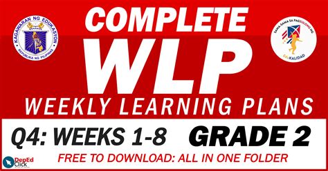 GRADE 2 Weekly Learning Plan (WLP) Quarter 4 .